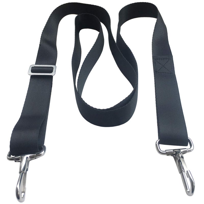 Vtete 2 Pcs Adjustable Bimini Boat Top Straps with All 2 Snap Hooks on Each End (Not Need to Sewn It) - Marine & Awning Webbing Straps with Loops + Eye Straps - 28 inch ~ 60 inch Boat Awning Hardware - Image 2